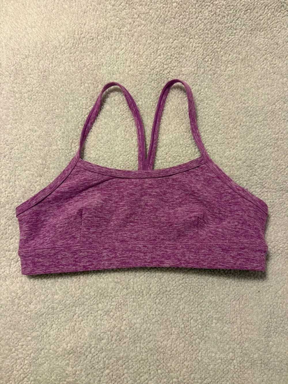 Alo Yoga Alosoft Gratitude Sports Bra Heather Purple Y Back Racerback